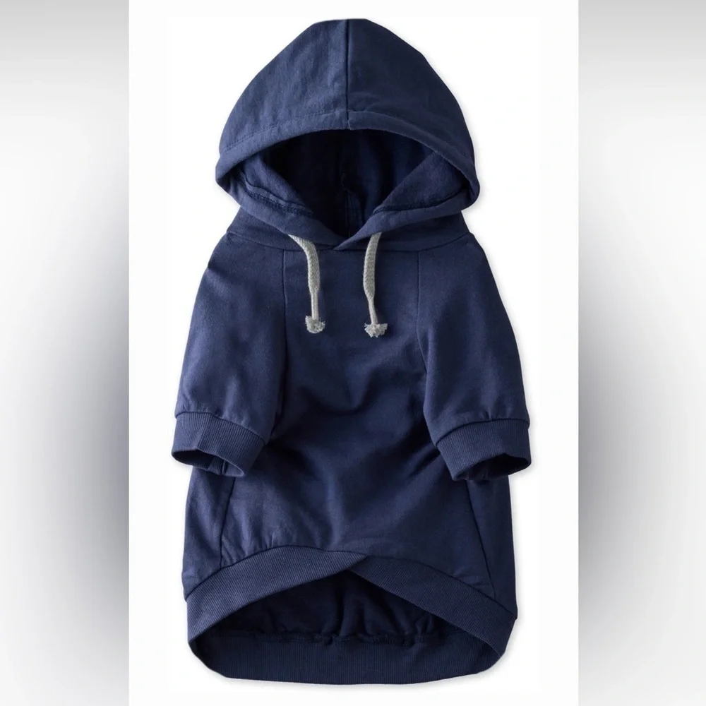 PetPassion Rocky Comfy Dog Hoodie Navy Blue XXS Organic Cotton 9